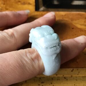Natural Jade Dragon Ring